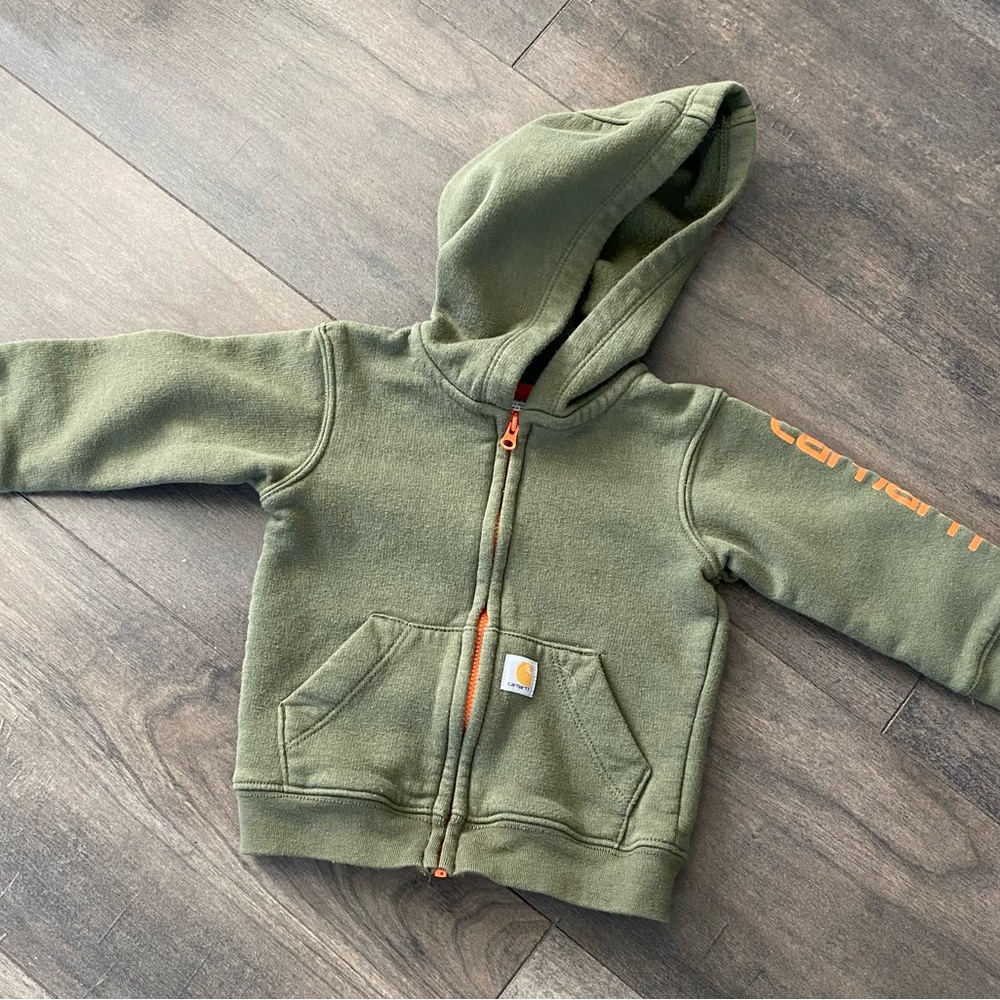 Toddler Carhartt zip up/hooded jacket